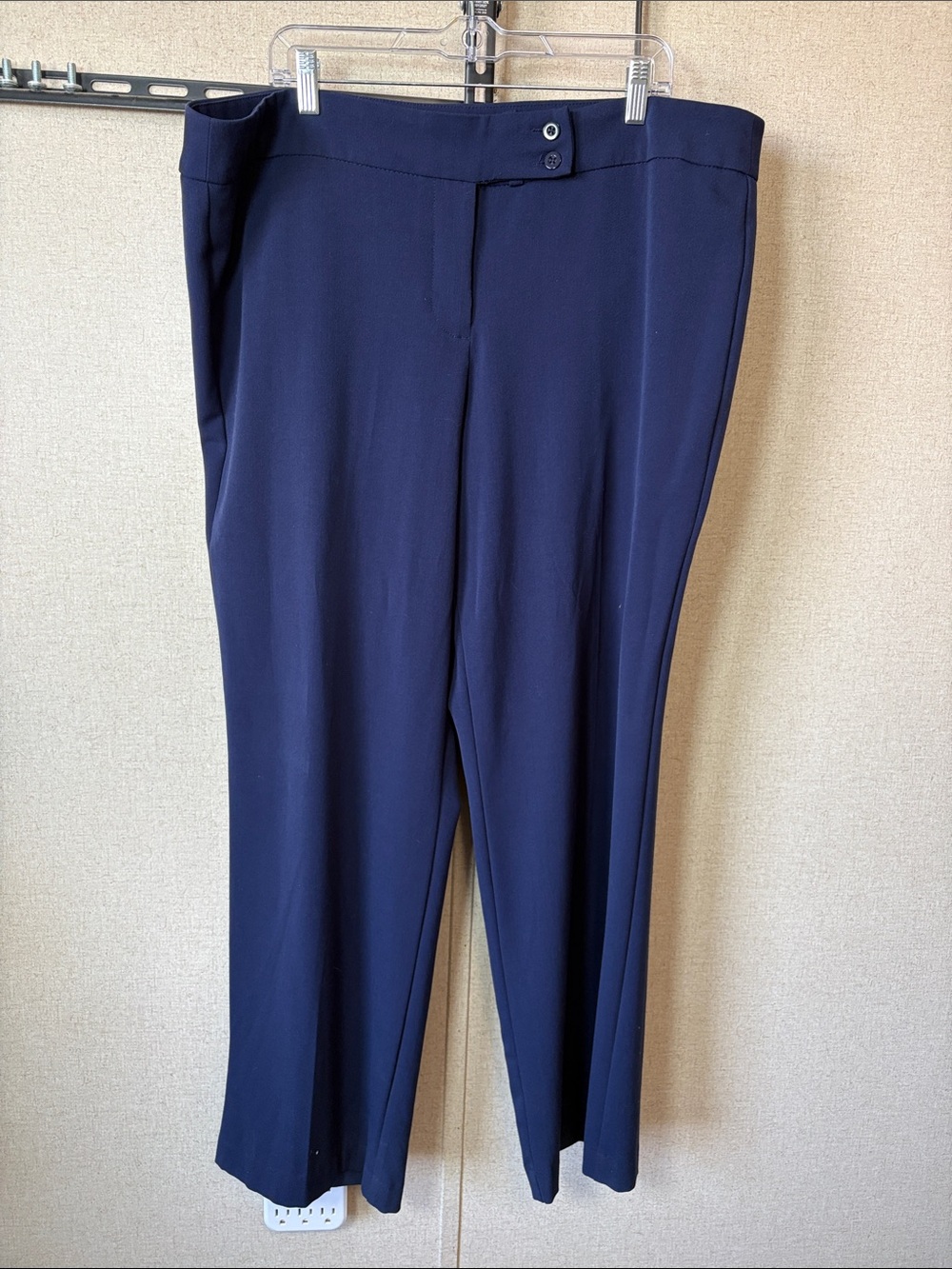 JMS Just My Size Navy Blue Stretch Dress Pants Plus Sz 22W Business Career Wear